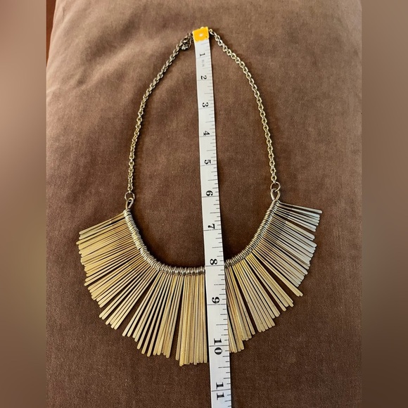 Vintage Brass Gold Tribal Necklace - Picture 4 of 4